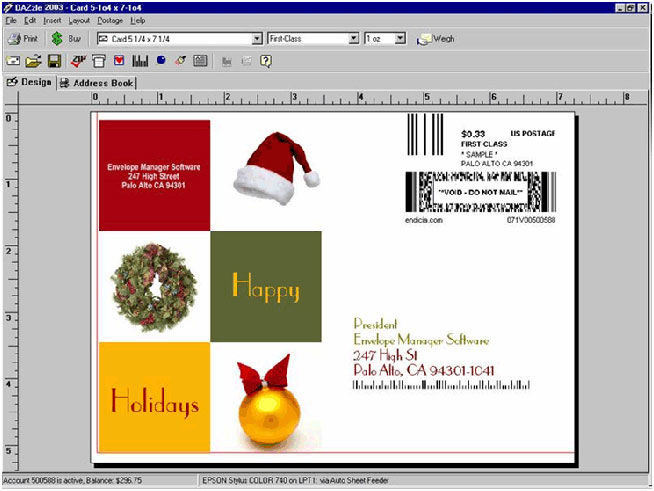 A PC Postage Envelope Design with FIM